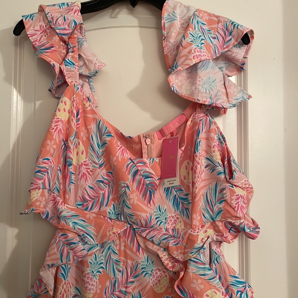 NEW SIMPLY SOUTHERN PINEAPPLE RUFFLE DRESS - MAXI - Picture 5 of 6